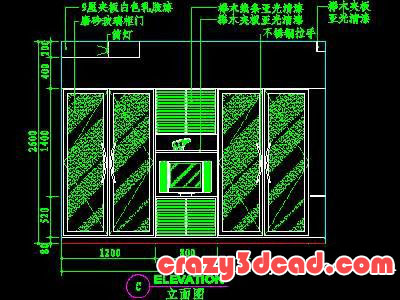 Bedroom design CAD drawings and details 55